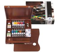Van Gogh Peinture à couleurs à l'huile, 14x40ml Tubes + Accessoires, Boîte en bois Set d'inspiration