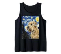 Van Gogh Nuit étoilée Chien Terrier Blé Revêtement Doux Art Débardeur