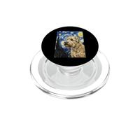 Van Gogh Nuit étoilée Chien Terrier Blé Revêtement Doux Art PopSockets PopGrip pour MagSafe