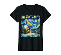 Van Gogh Nuit Étoilée Gymnastique Fille Gymnaste T-Shirt