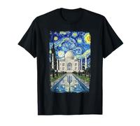 Van Gogh Nuit étoilée Taj Mahal Inde Voyage T-Shirt