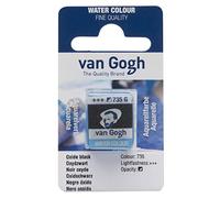 Van Gogh Peinture aquarelle, demi godets, Noir oxyde 735