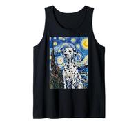 Van Gogh Peinture d'art Chien Dalmatien Nuit étoilée Débardeur