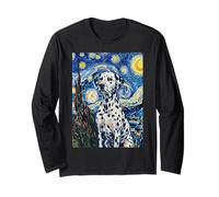 Van Gogh Peinture d'art Chien Dalmatien Nuit étoilée Manche Longue