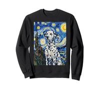 Van Gogh Peinture d'art Chien Dalmatien Nuit étoilée Sweatshirt