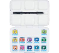 Set de peinture aquarelle Van Gogh, boîte de poche en plastique, 12 demi-pans Sélection de couleurs vibrantes
