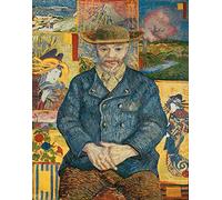 Van Gogh - Portrait du Père Tanguy 2 Tableau Reproduction sur Toile Roulée 40X50 cm - Figure Peintures Impressions pour Mur