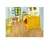Van Gogh-Reproductions de Tableau sur toile Célèbres Peinture à l'huile-Impression sur toile-Image sur toile-Tableaux Décoration Murale-'La chambre' 60x80cm(24x31in)Sans cadre