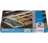 Van Gogh | Set d'aquarelle avec 18 couleurs en demi-boules et 2 tubes