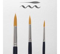 Royal Talens Van Gogh Set de 3 pinceaux aquarelle Série 191 N° 4-8-12 RT90919133 Bleu