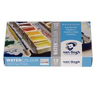 Van Gogh Set de peinture aquarelle, boîte métal, 12 demi godets