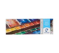 Royal Talens Van Gogh Coffret peinture aquarelle 24 demi-godets Boîte en métal
