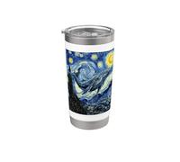 Van Gogh Starry Night Blue Whale Peinture céleste Gobelet isotherme en acier inoxydable double paroi