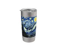 Van Gogh Starry Night Blue Whale Peinture céleste Gobelet isotherme en acier inoxydable double paroi