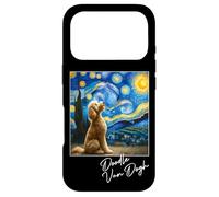 Van Gogh Starry Night Goldendoodle Dog Art Golden Doodle Dog Coque pour iPhone 17 Pro