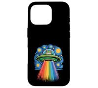 Van Gogh Starry Night LGBTQ Gay Pride soutient Ufo Frog Coque pour iPhone 16 Pro