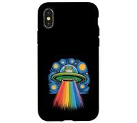Van Gogh Starry Night LGBTQ Gay Pride soutient Ufo Frog Coque pour iPhone X/XS