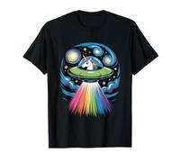 Van Gogh Starry Night LGBTQ Gay Pride soutient Ufo Unicorn T-Shirt