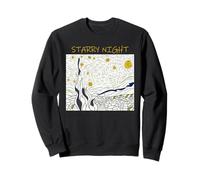 Van Gogh Starry Night Line Art Coloriage étudiant Enseignant Vibe Sweatshirt