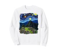 Van Gogh Starry Night Machu Pichu Inca City Peru Travel Sweatshirt