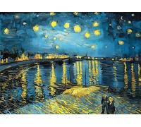 Van Gogh Starry Night over the Rhone, 5D full painting adult gift, art decoration 30x40 cm