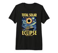 Van Gogh Starry Night Total Solar Eclipse Cruise Spain 2026 T-Shirt Haut de Gamme