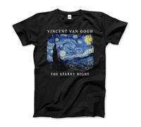 Van Gogh - The Starry Night, 1889 Artwork T-Shirt (Medium)