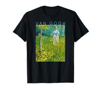 Van Gogh Une femme marchant dans un jardin Printemps T-Shirt