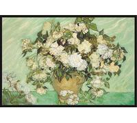 Van Gogh, Vincent - Poster - a Vase of Roses + cadre amovible, Shinsuke® Maxi plastique noir, vitre acrylique