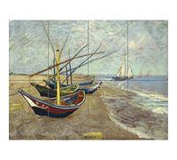 Van Gogh Vissersboten Op Het Strand Van Les Saintes XL Giant Panel Poster (8 Sections) Affiche
