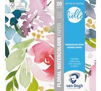 Van Gogh Watercolour Paper Block - 15x15cm 300g - 20 feuilles - sans acide pH-neutre - grain fin - convient pour l'aquarelle, l'acrylique, la gouache, l'encre et le fusain.