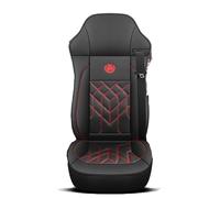 Van Gros Camions Ensembles Housses Siège Auto Conducteur de Siège Compatible avec pour DAF XF XG/XG+ XD CF LF MX-11 MX-13 2001-2026 1SEAT,Style A Left-Red Napa