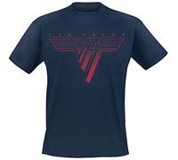 Van Halen Classic Red Logo Homme T-Shirt Manches Courtes Marine XL 100% Coton Regular/Coupe Standard