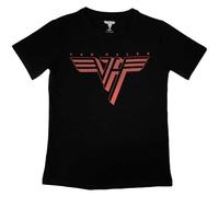 Van Halen Classic Rouge Band Logo Femme Skinny Fit T Shirt Size M