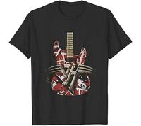Van-Halen-Guitar-Concert ENS T-Shirt Funny Cotton Retro 90s Black Manches Courtes(X-Large)