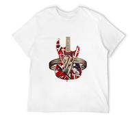 Van-Halen-Guitar-Concert T-Shirt Black Funny Cotton Retro 90s T-Shirt White M