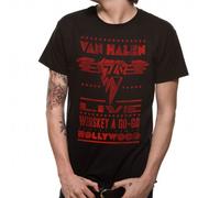 Van Halen - T-Shirt Homme Noir Van Halen "Whiskey" (Taille M)
