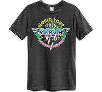 Amplified Van Halen World Tour 78' Mens T-Shirt in Charcoal S Charcoal