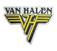 Van Halen Tissu Texte Logo Patchs à repasser (taille unique) (Blanc, Jaune, Noir)