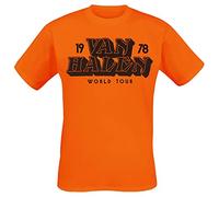 Van Halen Tour 1978 Homme T-Shirt Manches Courtes Orange S 100% Coton Regular/Coupe Standard