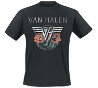 Van Halen Tour 1984 Homme T-Shirt Manches Courtes Noir 100% Coton Regular/Coupe Standard