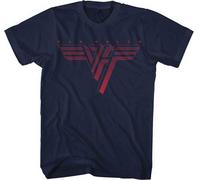 Van Halen Tričko Classic Red Logo Uni Navy Blue 2XL