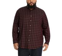Van Heusen Chemise de Voyage à Manches Longues Stretch Infroissable Bouton Bas, Pinot Noir Rouge, 4XL Homme