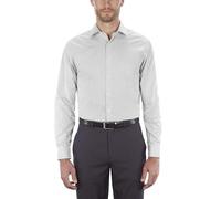 Van Heusen Chemise habillée à Carreaux à col Flexible Coupe régulière, Gris nacré, 15 Neck / 34-35 Sleeve Homme