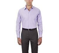 Van Heusen Chemise habillée en Popeline Coupe Classique Unie, Opaque, Lavande, 18 Neck / 36-37 Sleeve Homme