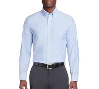 Van Heusen Chemise habillée Coupe régulière uni col boutonné Lot de 2 Ourlets de Passe normaux, Oxford-Stoff, Einfarbig, Buttondown-Kragen, Bleu, M Homme