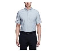 Van Heusen Chemise habillée à Manches Courtes Coupe Classique Oxford uni, Gris Pierre, 4XL Homme
