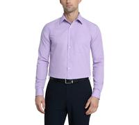 Van Heusen Chemise Popeline Coupe Classique Unie Opaque Lavande Col 14,5 / Manches 32-33 Homme