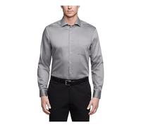 Van Heusen Chemises habillées pour Homme - Coupe Droite - en Satin Extensible - Solide, Gris, 46 cm Cou 81 cm- 84 cm Manche