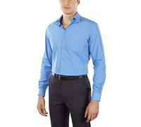 Van Heusen Chemise habillée ajustée à col Pointu en Popeline, Pacifico, 47 cm Cou 81 cm-84 cm Manche Homme